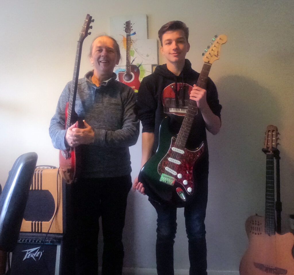 Electric guitar lesson
